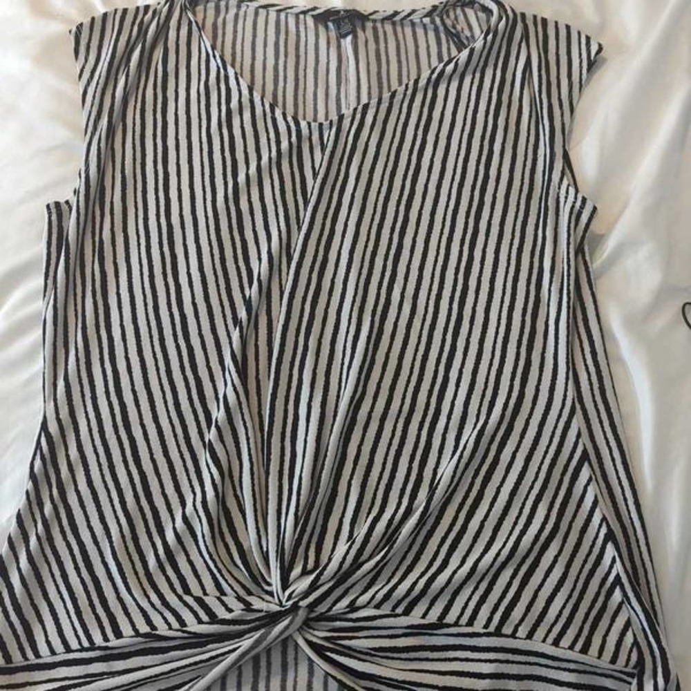 EUC Jules& Leopold sleeveless zebra striped shirt